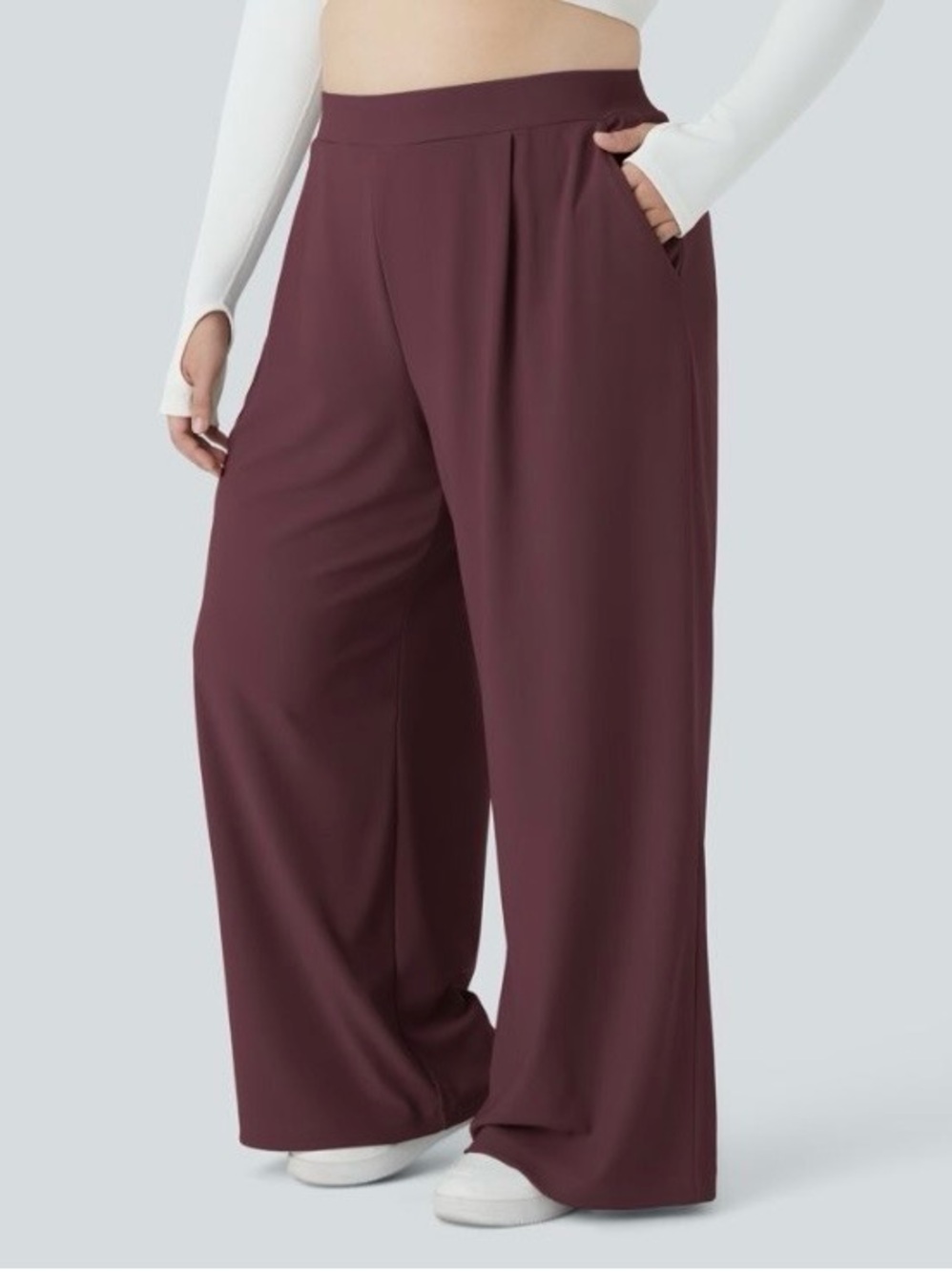 Halara Flex™ High Waisted Wide Leg Micro Wafflle Work Pants